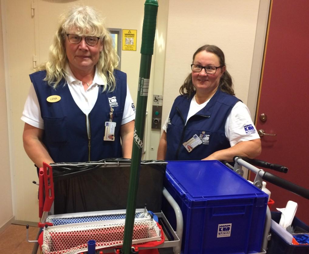 INTERVJU MED STÄDPERSONALEN Erika och Lena arbetar som städare i Kompetenscenters lokaler. Här berättar de om sina upplevelser på sitt arbete.