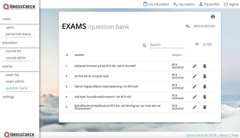 Examinations & prov modul Skapa