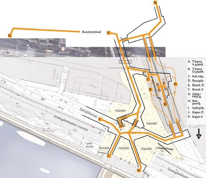 26(79) som inte längre trafikerar Slussen 2030. Till 2030 har även bussterminalen i Nacka öppnat.