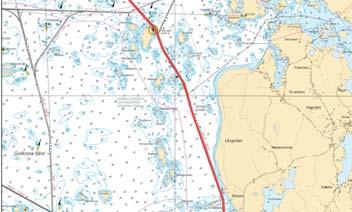 Farled har öppnats för sjötrafik. Farleder Finland. Archipelago Sea. Kimitoön. Dalsbruk.