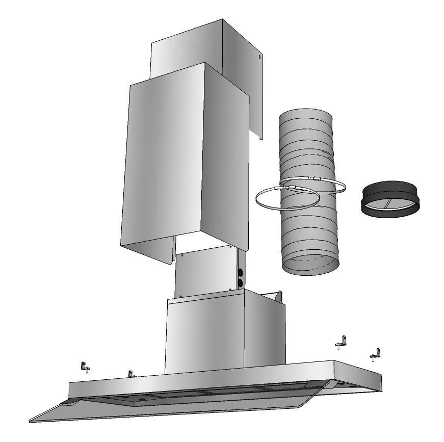 Kanaler genom inner- och yttertaksbjälklag samt i kallutrymmen skall vara isolerade Vi rekommenderar 160mm ventilationsrör till spiskåpor med separat kanal.