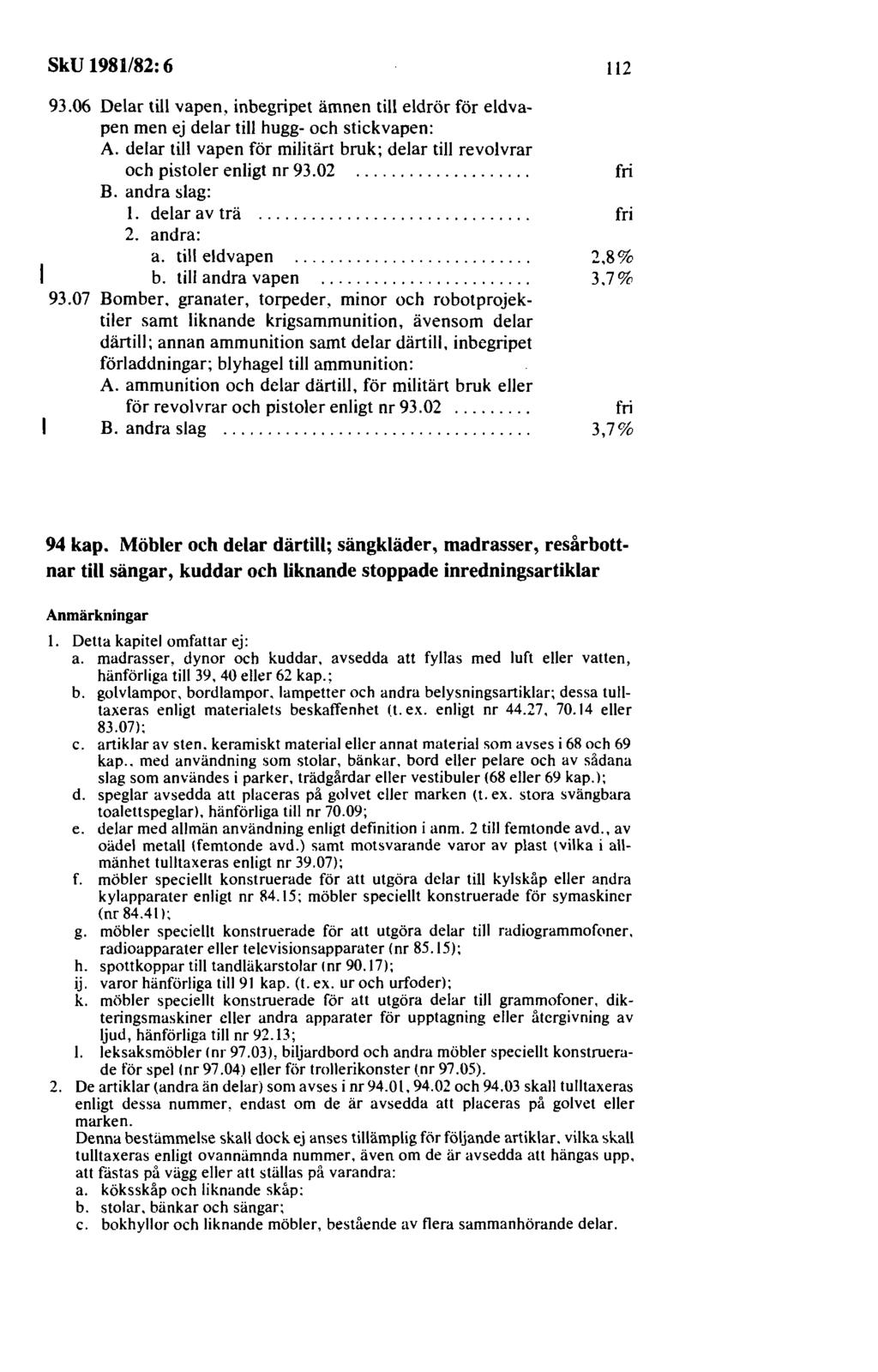 SkU 1981/82: 6. Skatteutskottets betänkande 1981/82: 6. om ändring ...