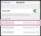 4 Rör vid [WI-C200] eller [WI-C310]. Röstvägledningen säger Bluetooth connected (Bluetooth ansluten). Tips Ovanstående metod är ett exempel.