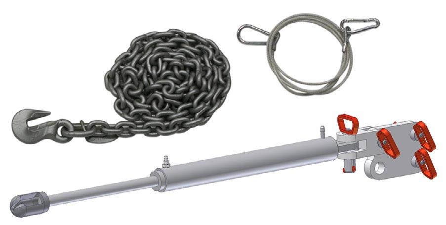 CT AL/8 Pulling kit with 00 mm stroke Dragsats med 00 mm Ziehsatz mit 00 mm Hub JO AL Knot in aluminium Knut i aluminium Knoten aus