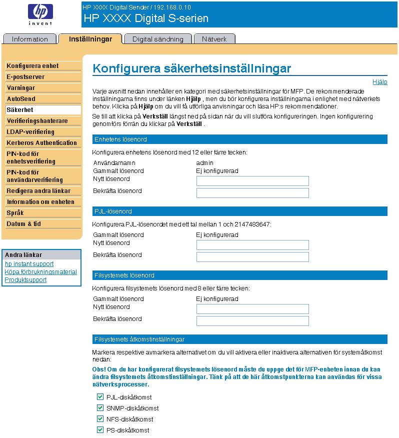 Bild 3-8 Skärmbilden Konfigurera