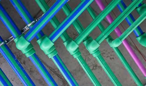 Blue pipe finns i dim 20 mm till 630 mm vilket gör systemet flexibelt och fördelaktigt vid dimensionering av större kylanläggningar.