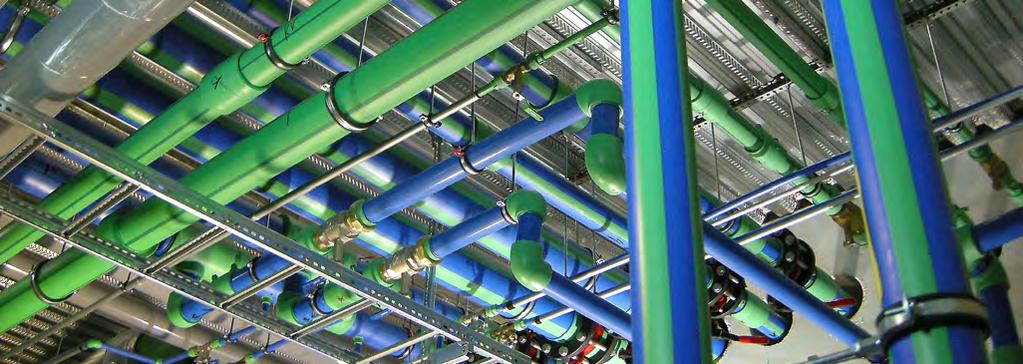 Skydd mot brandspridning Green pipe och Blue pipe Enligt anvisningar från Stål &