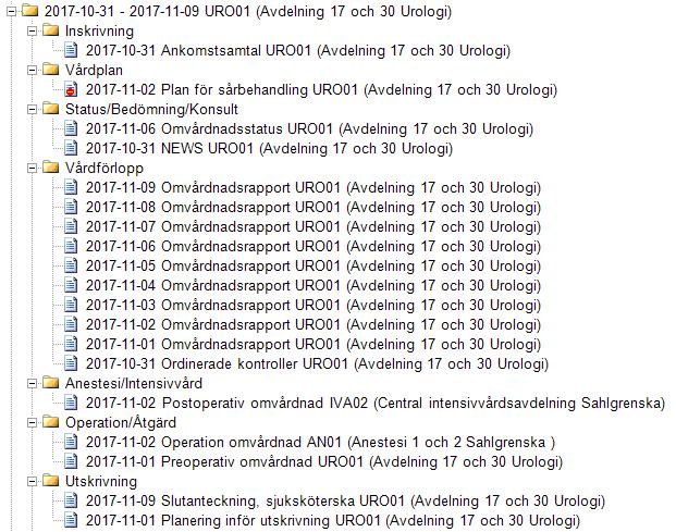 Utgångsläge 2017-11 10 dagars vårdtid