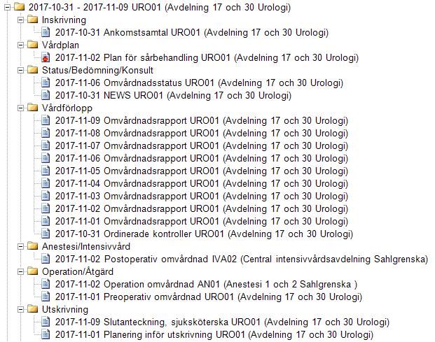 Utgångsläge 2017-11 10 dagars vårdtid