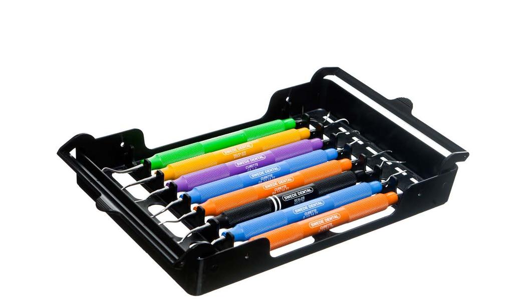 Håller 8 instrument inkl Spegel.