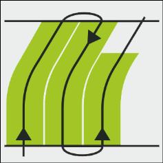 6 Parallellkörning TRACK-Leader Använda styrlinjer för parallellkörning I det här styrningsläget kan du skapa en