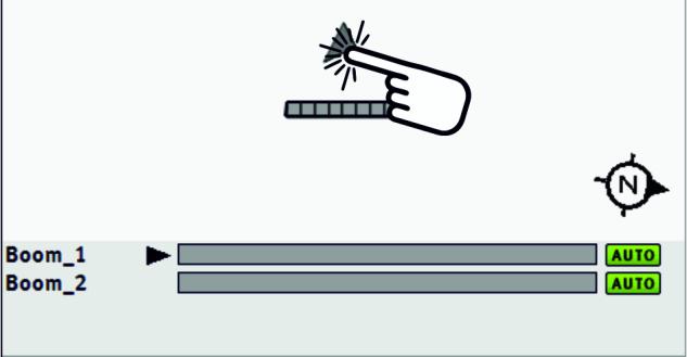 7 Växla sektioner med SECTION-Control Hantera maskiner med flera arbetsbredder SECTION-Control har aktiverats. En navigation är startad. 1.