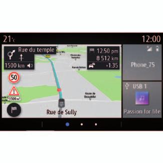 Lägga till och hantera widgets (1/2) 1 2 Startsidorna är standardskärmar i ditt multimediasystem.