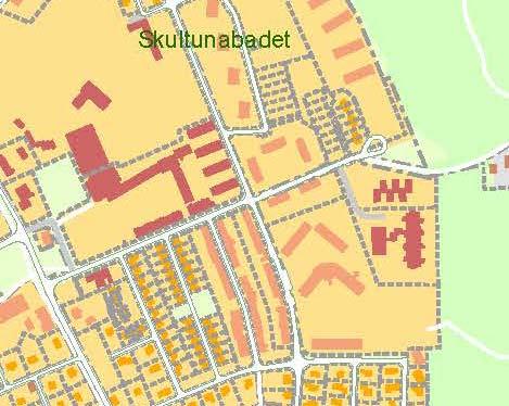 Kartan visar planområdet läge i stadsdelen. SYFTE Planens syfte är att utöka byggrätten för att möjliggöra en utbyggnad av det befintliga äldreboendet Vallonen inom fastigheten.