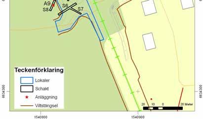 Utgick, då markingreppet var litet. Lokal 21, km 19/800 Lokalen låg i anslutning till en befintlig avfart. Utgick, då markingreppet var litet. Figur 14. Schaktplan Lokal 22.