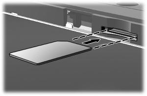 7. För in SIM-kortet försiktigt i SIM-facket och skjut in kortet tills det sitter på plats. 8. Sätt tillbaka batteriet. OBS! HP:s mobila bredband inaktiveras om batteriet inte byts ut. 9.
