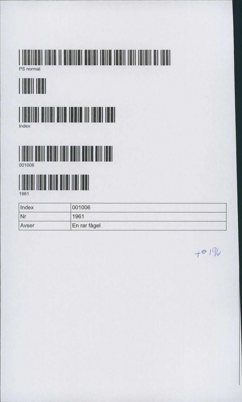 PS normal Index 001006 1961 Index