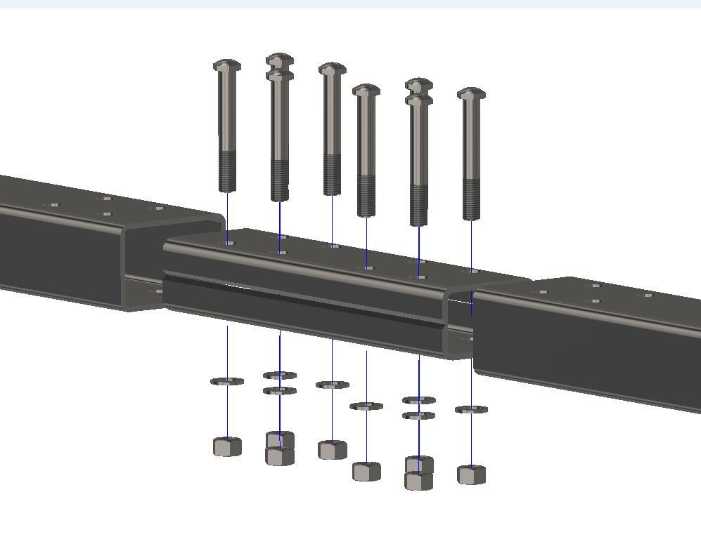 Arbetsbeskrivning / Installation instruction Sida / Page 8 Toppföljarskarv Top rail joint Skruv /
