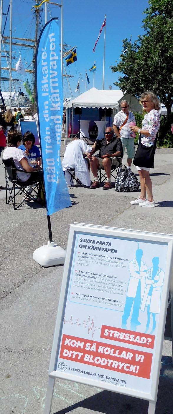 Blodtrycksmätning Den årliga blodtrycksaktionen i Visby såg först ut att bli en blöt tillställning. Klockan tolv skulle vi dra igång och en timme tidigare öste regnet ner.
