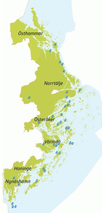 Ljusterö skärgårdens största ö befolkningsmässigt ca 1500 bofasta bilfärja till