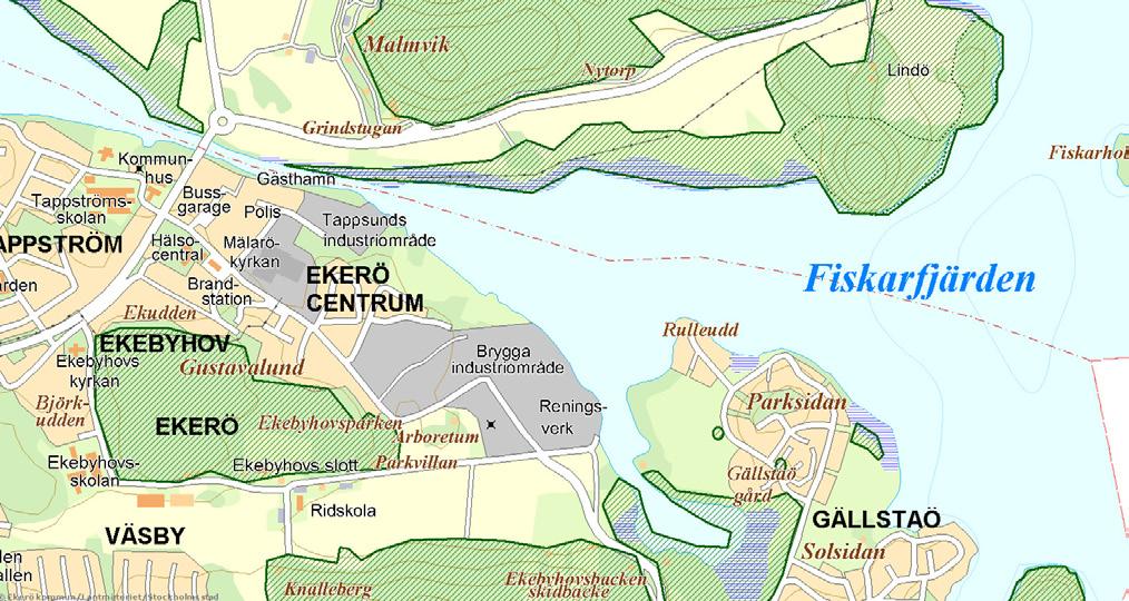 Härifrån och vidare såväl söder som västerut har området en indirekt kontakt med hela Ekebyhovsområdet mer omfattande skogs- och kulturlandskap.
