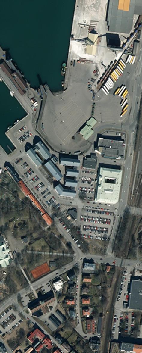 västra sidan Norra väg en Östra Långga tan Spår under byggtiden Plattformar under byggtiden Befintlig