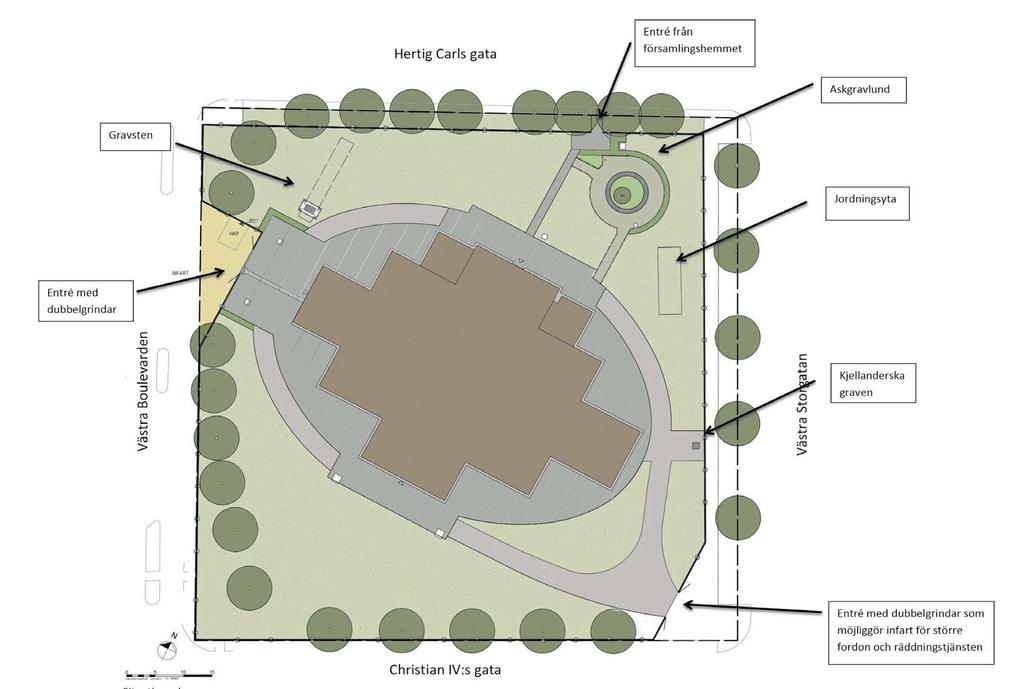 En lummig plats för stillhet och avkoppling men också för att åter kunna använda kyrkogården för gravsättning.