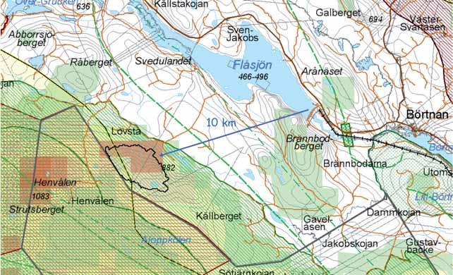 Riksintresse vindkraft Öster Henvålen Området är det enda i Bergs kommun som Energimyndigheten har pekat ut som område av riksintresse för vindkraft, se sid 12.