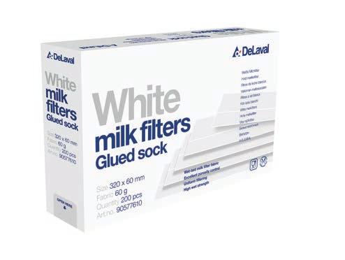 Alla DeLaval silfilter har hög kapacitet och mjölken passerar snabbt genom filtret.