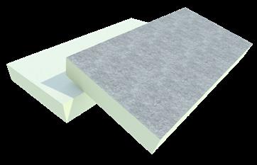 Lämplig för mekaniskt infästa, ballastade (inklusive gröna tak) och varmklistrade taksystem* Enkel att installera Lätt Goda värmeegenskaper ROOF BGM Plana och svagt lutande tak 600 x 1200 mm Rak kant