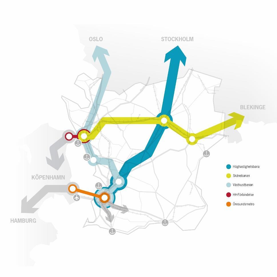 Bildtext: Region Skåne har i arbetet med Sverigeförhandlingen fört dialog med de skånska kommunerna där arbetet resulterat i Skånebilden med gemensamma utgångspunkter för framtida infrastruktur.