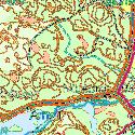 Em22. Nötån, Nötebro Datum: 29-1-21 Kommun: sby Koordinat: 634281/15617 2-3 m nedströms gamla stenbron. Den röda markeringen visar lokalens läge.