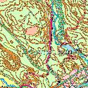 Em62. Sällevadsån, Kvarnstugan Datum: 29-1-22 Kommun: Hultsfred Koordinat: 636546/148859-1 m nedströms liten bro. Den röda markeringen visar lokalens läge.