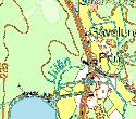 Em945. Vallsjön, Prinsfors Datum: 29-1-21 Kommun: Sävsjö Koordinat: 636889/143789 Cirka 8 m väster om utlopp till Lillån vid liten stenpir. Den röda markeringen visar lokalens läge.
