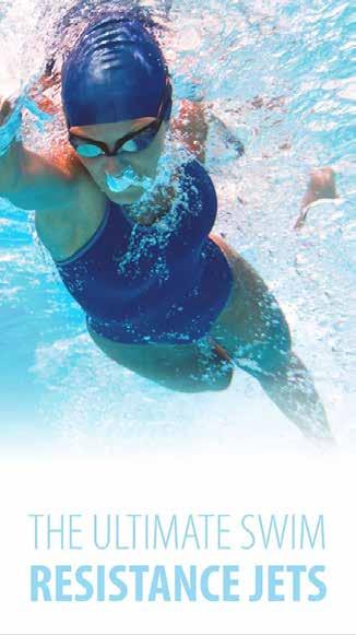 Med olika tillbehör kan du enkelt anpassa din träning i vatten. Coast Spas Swimspas är top of the line!