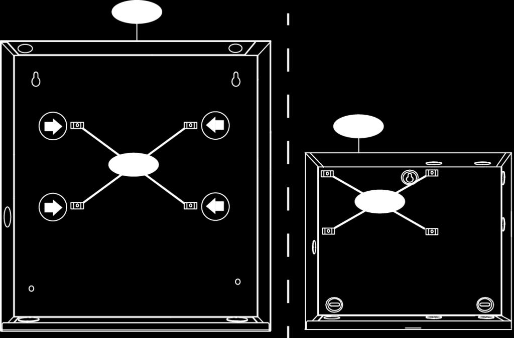 Control Panels Installation av centralapparaten sv 17 Bildtext Beskrivning 1 B10 Mellanstor kapsling till centralapparat 2 B11 Liten kapsling till