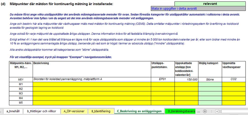 C: Beskrivning av anläggningen ser Naturvårdsverket