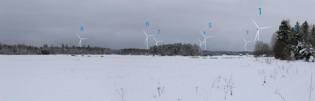Figur 6-6. Fotomontage från åkerområdet norr om planområdet från Ömossavägen.