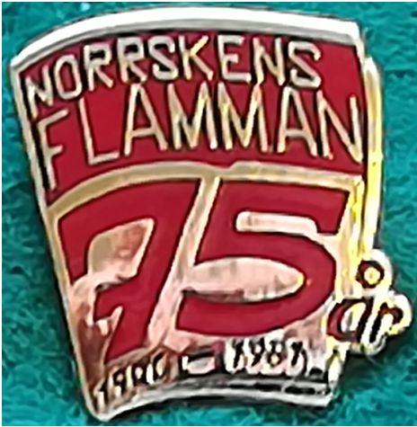 Stormklockan 40 år, utkom 1948, gul och silver metall. (S.R.