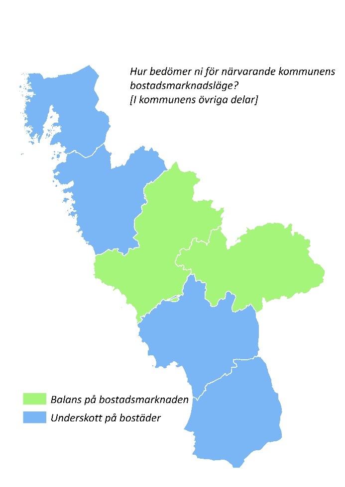 I samtliga kommuners centralorter råder det bostadsbrist.