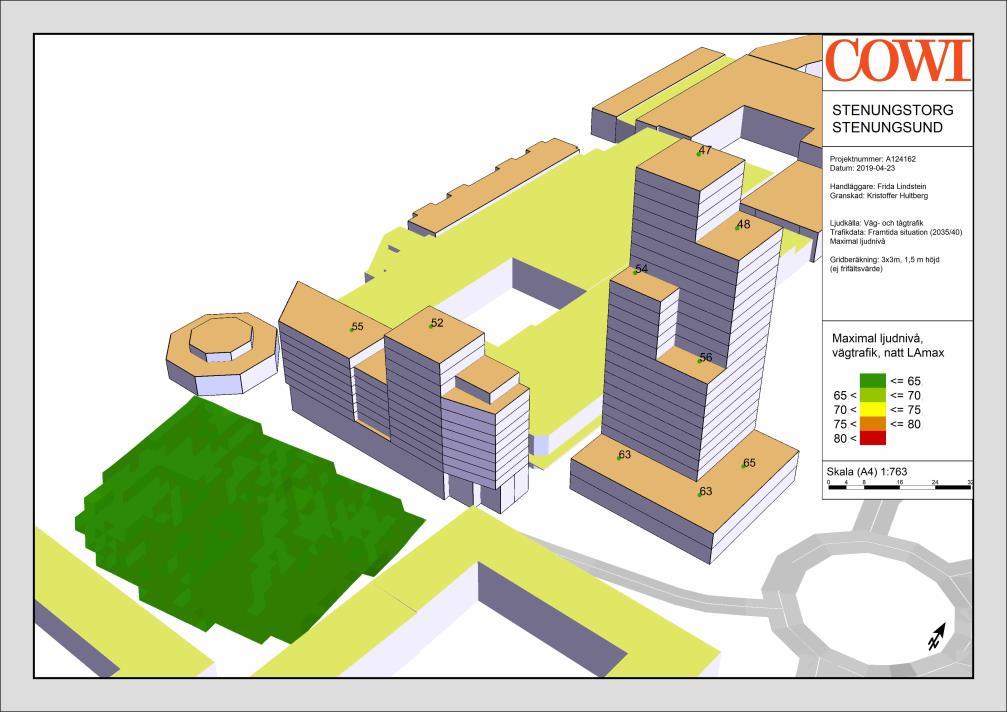 (frifältsvärde). 3D vy från nordväst.