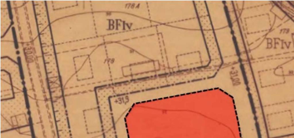 6(14) Gällande detaljplan för den östra delen av plaområdet, dp 0582K-1316, som anger park-/gatumark. Föreslagen planändring berör båda nämnda stadsplaner.