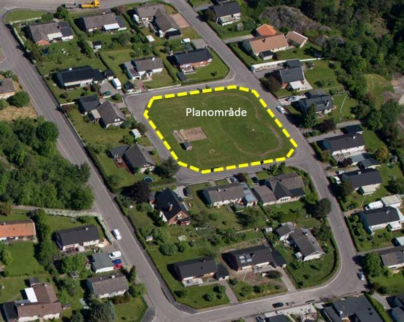 9(14) Situationsplan med föreslagen bebyggelse för den västra delen av planområdet (exempel på utformning).