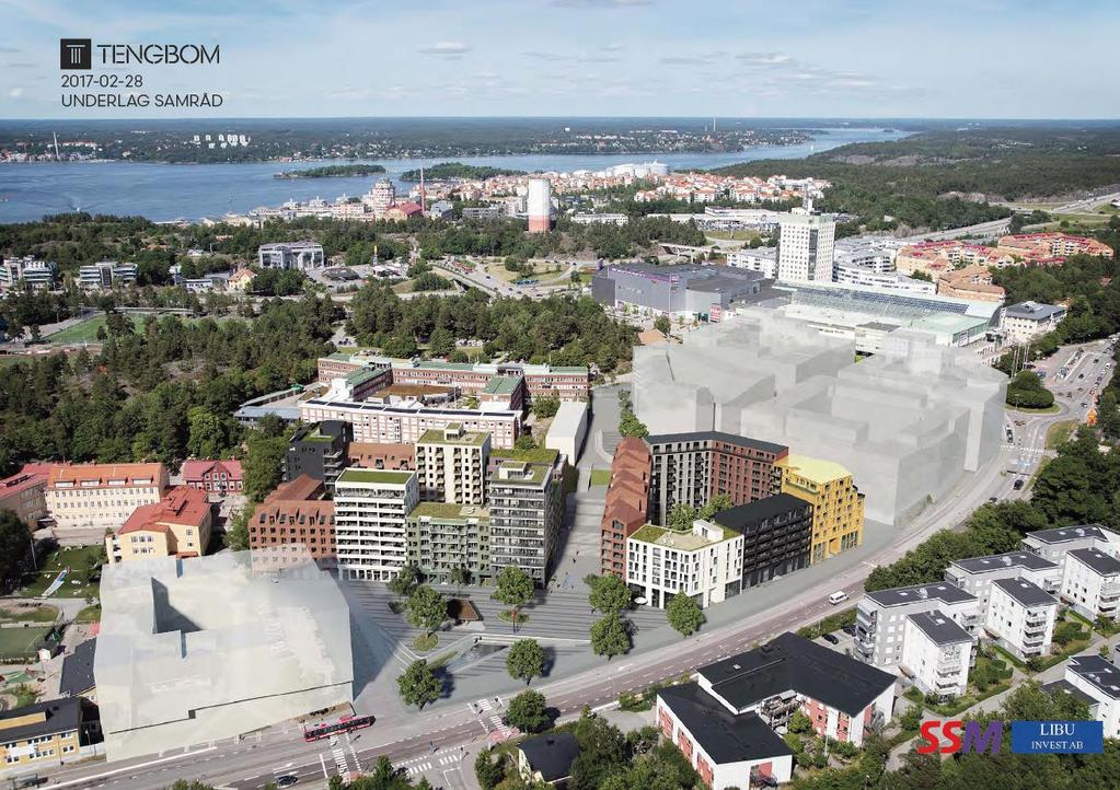 Planbeskrivning för Nya gatan - Elverkshuset 16 (48) Föreslagen bebyggelse inom programmet för centrala Nacka. Kv.