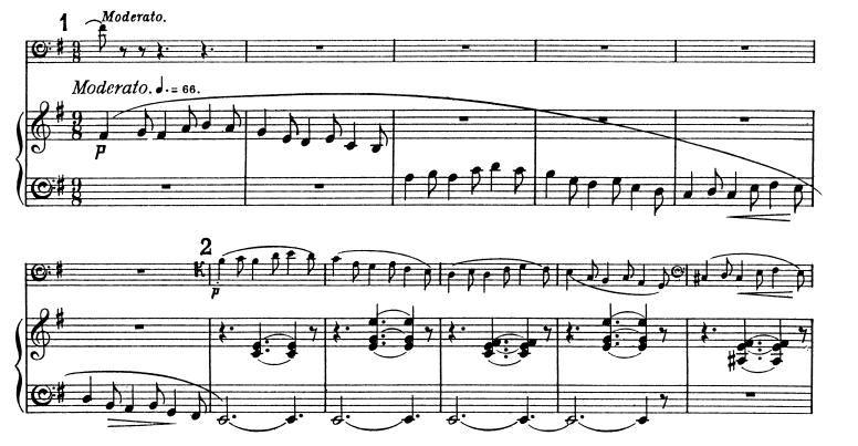 Casals inspelning Pablo Casals låter inte orkester klinga ut lika mycket innan sin insats som Jacqueline utan börjar ganska tätt inpå, som det egentligen står i noterna, alltså att det inte ska vara