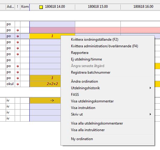 försvinner och ersätts av Kvittera iordningställande, F2.