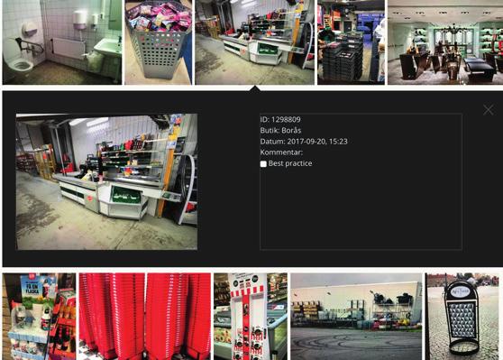 Inrapporterade bilder i sökbar bildbank KOMMENTERA DIREKT I BILDEN Alla kampanjer och säljlösningar kan följas upp och kommenteras via de bilder som butikerna fotograferar och skickar in i samband