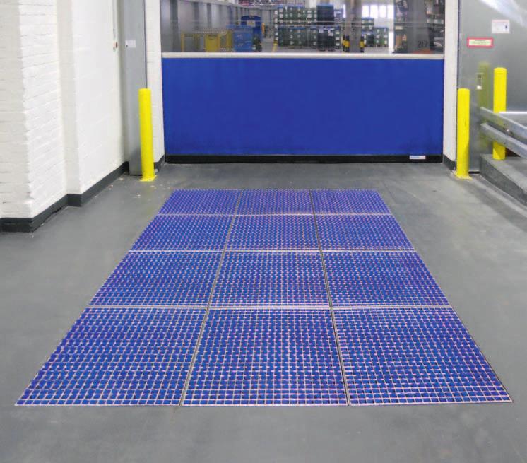 The longer the cleaning grates, the better the dirt capturing efficiency. The length should cover at least 3-4 wheel rotations based on the largest size in the premises.