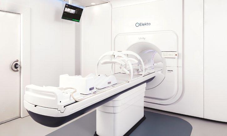 MR-styrd strålbehandling Elekta Unity Utsikterna att kunna ge strålbehandling med högre precision och färre biverkningar gör att Elekta Unity har potential att förändra cancerstrålbehandlingen i