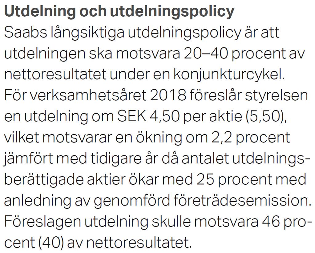 Saabs finansiella mål